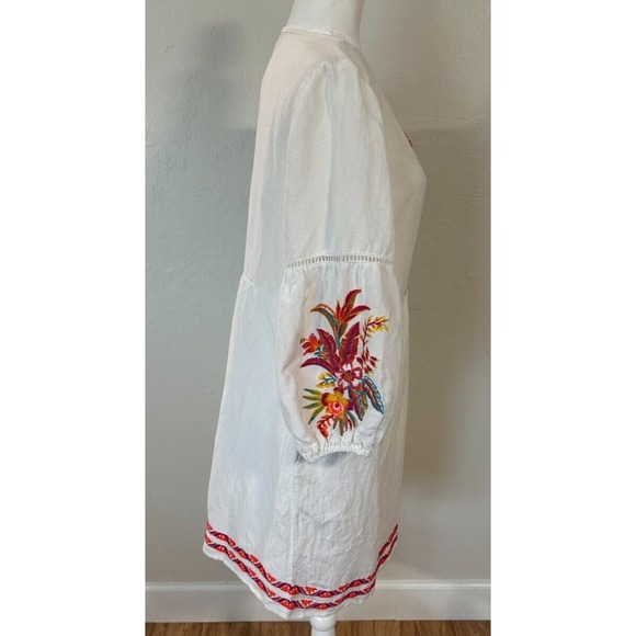 Tommy Bahama Dress Cover Up Small White St. Lucia Linen Blend Quiet Luxury Beach - Picture 2 of 9